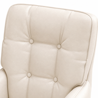 Chaise de bureau en similicuir ALINUNU, directement de l'usine, pour bureau à domicile, avec structure en fer, dossier moyen et coussin lombaire