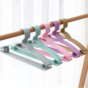 Multifunctional adult household non-slip, mark-free, windproof <b>plastic</b> clothes hanger, suitable for student dormitories, - Product Image 2