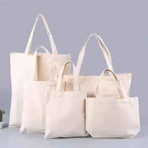 Toptan moda çevre dostu özel kullanımlık baskı geri dönüşüm bakkal pamuk kanvas kumaş sepet alışveriş çantası