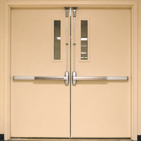 Panneau de porte en acier inoxydable de conception Offre Spéciale moderne Prévention des incendies pour les hôtels de sortie d'urgence pour les patients externes intérieurs Verre propre