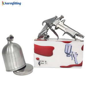 Pistola de Pulverización con Boquilla de 1.5mm, Plateada, 400ml, Alimentación por Gravedad, Vaso Superior de Plástico, Herramienta de Pintura Portátil para Interiores y Exteriores -001 - Product Image 4