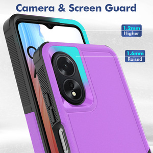 เคสโทรศัพท์ A18 OPPO 2 in 1แบบแข็งไฮบริดกันกระแทกฝาครอบด้านหลัง PC พร้อมกันชน TPU เคสป้องกันการตกกันรอยขีดข่วน - Product Image 3