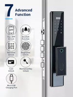 Serrure intelligente DF2 Serrure de porte intelligente à empreintes digitales Mot de passe Sans clé Appartement Chambre Tuya APP Caméra Serrure de porte numérique