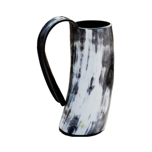 Tasse à corne à boire Viking Tasse à chope en corne de boeuf médiévale authentique par Tayyab Handicraft Agate - Product Image 1