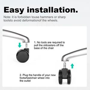 KEDE Hochwertiges PU-Drehstuhl zubehör Universal Office Chair Lenkräder Werks preis Ersatzteil - Product Image 6