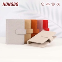 Hongbo Meilleure vente A7 Saffiano Epi cuir 6 or anneau lié Budget liant Journal cahier couverture avec feuille de mouche disponible