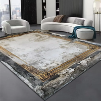 Tapis de luxe de haute qualité pour salon, tapis de chevet à poils plats, lavable, antidérapant, tapis personnalisé