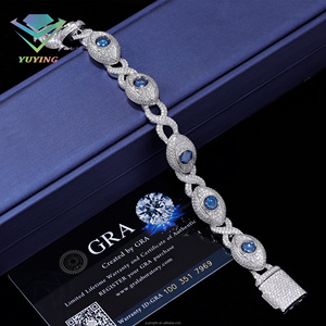 Pass Diamond Tester 925 silver Custom Iced Out Diamond Cuban Chain <b>Bracelets</b> Hip Hop VVS Moissanite <b>Bracelets</b> Iced Cross - Product Image 1
