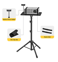 Support universel pour ordinateur portable sur pied, projecteur portable, trépied léger réglable pour projecteur tablette ordinateur