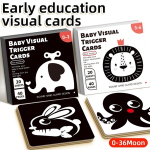 Personalización Versión en inglés Tarjeta de Educación <span class=keywords><strong>Temprana</strong></span> Infantil Tarjeta de estimulación de seguimiento visual para bebés de 0 a 3 meses en color - Product Image 2