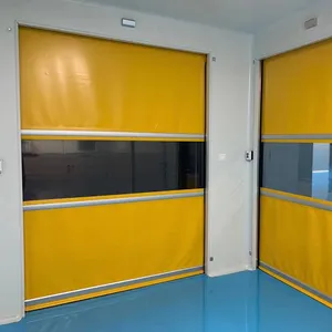 Persiana de puerta automática de aluminio enrollable rápido, proveedor, funciona con puerta de PVC de alta velocidad