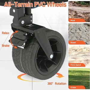 बाहरी डबल डेकर फोल्डेबल वैगन के लिए अद्वितीय डिजाइन 300L समुद्र तट वैगन ट्रॉली - Product Image 4