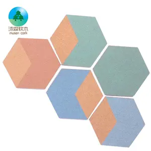 Hot Sale 2023 Hexagon Cork Boards For Walls Adhesive Insulated Cork