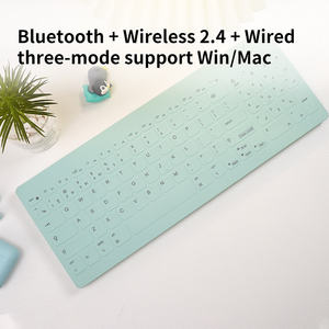 Nuevo Teclado Inalámbrico Industrial y Médico HengYu IP68 Resistente al Agua, de Silicona, con Tres Modos, USB Tipo-C, para Escritorio, Venta al Por Mayor - Product Image 5