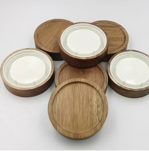 Tapa de Madera de Acacia para Botella, Tapa de Madera Personalizada con Tapa de Rosca Interna de Plástico - Product Image 5