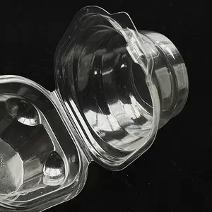 Wholesale Disposable Plastic Hinged/clamshell Transparent Single/individual Cupcake Containers