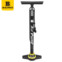 Pompe à pied portable BAIMEI en acier pour vélo, gonfleur haute pression 130-160 PSI, durable, étanche, écologique pour VTT et vélo de route