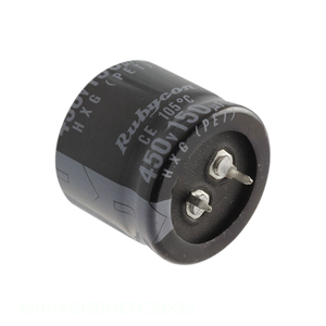 ตัวเก็บประจุแบบ Through Hole 150 ยูเอฟ คาปาซิเตอร์อะลูมิเนียม 150UF 20% 450V SNAP TH 450HXG150MEFC30X25 - Product Image 1