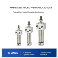 Mini-cylindre pneumatique à double action en acier inoxydable à tête carrée, série MARU, idéal pour les machines industrielles automatisées
