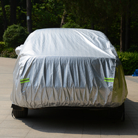 Housse de voiture en aluminium argenté + PE pour automobiles, résistante aux intempéries, protection UV à 90 %, résistante à la neige, à la poussière et aux tempêtes, pour l'extérieur