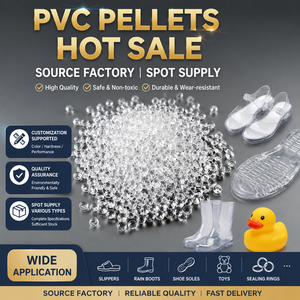 Gránulos de PVC Transparente, Materia Prima Virgen y Reciclada, Masterbatch, Residuos para Suelas de Zapatos, Pantuflas, Tuberías, Aislamiento de Cables, Juguetes, Precio de Fábrica - Product Image 1