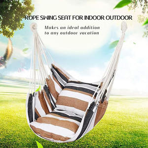 Silla Colgante Tipo Hamaca, Silla Colgante con Bolsillo, Tejido de Algodón para Mayor Comodidad y Durabilidad, Perfecta para Exteriores - Product Image 3