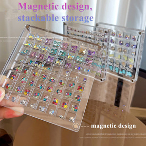 Nuevo Producto al por Mayor: Estuche Magnético Transparente de Acrílico para Almacenamiento de Accesorios de Uñas y Piedras Decorativas - Product Image 4