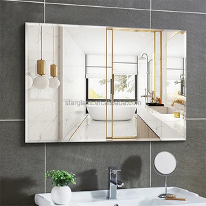 Miroir mural décoratif en verre argenté de grande taille, épaisseur de 2 mm à 6 mm, prix d'usine - Product Image 2