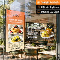 UTTScreen - Señalización Digital Legible Bajo la Luz Solar, Panel LCD de 32, 43, 49, 50, 55 y 65 Pulgadas, FHD 2K, Reproductor Multimedia Publicitario para Colgar en Ventanas