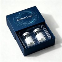 Maßgefertigte Luxus-Schubladenverpackungsbox Kosmetik Gefriergetrocknetes Pulver Fläschchen Geschenkbox Individueller Druck Peptid-Flaschenverpackungsbox
