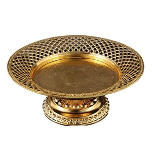 Vassoio di frutta e pasticceria in metallo alla moda stile europeo piccolo piatto per banchetti per decorazioni elettriche per feste di nozze domestiche - Product Image 5