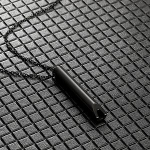 Collier pendentif tube tendance en acier inoxydable plaqué or 18 carats, bijou <span class=keywords><strong>de</strong></span> méditation et <span class=keywords><strong>de</strong></span> pleine conscience pour le stress et les anniversaires - Product Image 3