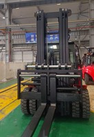 Chariot élévateur diesel CE HANGCHA 7 tonnes CPCD70 avec pneus pleins, fourches élargies et pneus tout-terrain pour entrepôts industriels lourds