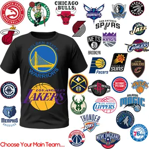 Logotipo personalizado de la Asociación de baloncesto, pegatina de transferencia de calor, patrón de impresión Offset, estampado en caliente, sudadera, camiseta, transferencias Dtf