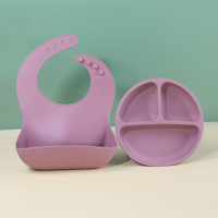 Ensemble d'alimentation pour bébé, facile à nettoyer, sans Bpa, de qualité alimentaire, en Silicone étanche