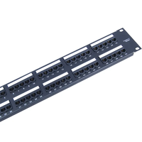 Solusi Rak Jaringan Profesional Cat6/Super Cat6 UTP Tanpa Pelindung 24port/48 Port Panel Patch Data Serat Optik OEM Diterima