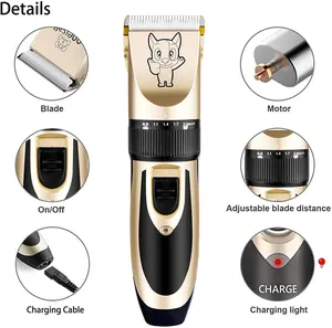 2024 Wholesale Dog Clippers Cordless And Portable Pet Trimmer Clippers Pet Grooming Kit Low Noise Dog Cats Hair Clippers