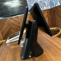 Caissier Pos Vente entière et paiement au détail 15.6 ''double systèmes de point de vente tout-en-un pour magasin de détail Machine de point de vente Android avec imprimante 80mm