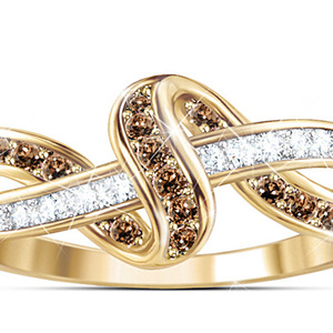 Anello Geometrico Bicolore in Rame per Donne, Design Creativo a Linee, Accessorio Moda Quotidiana - Product Image 3