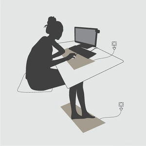 Tikar pembumian lantai Desktop portabel 60*40CM, bantalan pijat aplikasi tubuh kawat 4.5M mengurangi kecemasan nyeri meningkatkan tidur - Product Image 3