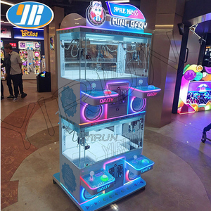 YIRUN logotipo personalizado Mini máquina de grúa de garra <span class=keywords><strong>4</strong></span> jugadores Clip Premio muñeca máquina Arcade garra grúa máquina de juego de juguete para niños - Product Image 1