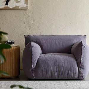 Canapé en tissu de lin pur Wabi-sabi, style nordique rétro, trois ou quatre places, rangée droite, combinaison de canapés - Product Image 4