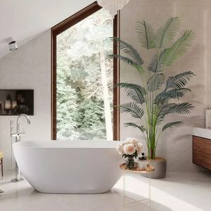 Sản Phẩm Mới 2024 Vườn Cảnh Quan & Decking Bất Cảm Ứng Nhân Tạo Lá Cọ Nhà Máy Đạo Cụ Trang Trí Nhân Tạo Màu Xanh Lá Cây Nhà Máy - Product Image 5