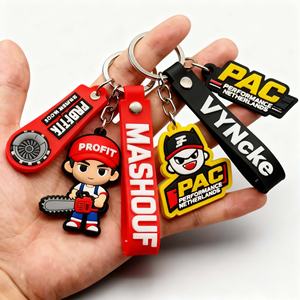 พวงกุญแจยางนิ่ม PVC แบบกำหนดเอง พวงกุญแจยางซิลิโคน พวงกุญแจยางแบบสั่งทำ พวงกุญแจส่วนตัว - Product Image 1