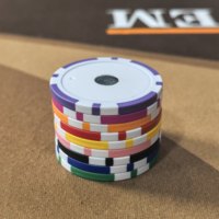 Jetons de poker magnétiques professionnels vierges en ABS de 40 mm, 12,5 g, avec autocollant personnalisé pour marqueur de chapeau de golf et fournitures d'aimants de réfrigérateur
