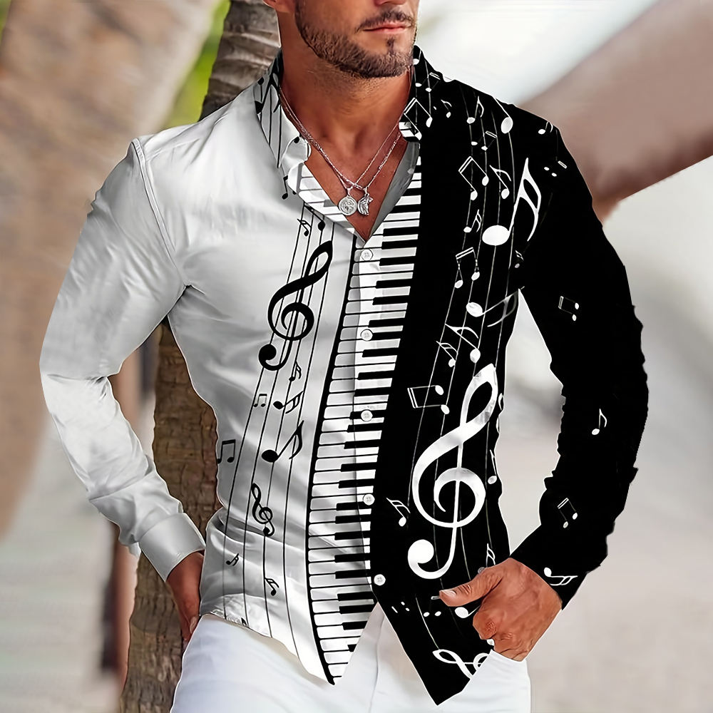 Camisas de hombre con diseño de cuello mandarín sofisticada en