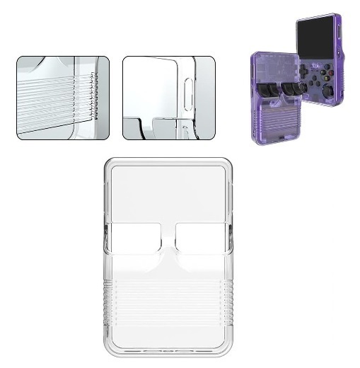 For R36S TPU ProtectiveCase Transparent Case Retro Handheld Game Console Anti-Scratch Washable Handheld Game Console Accessories