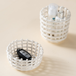 Porte-brosse à dents en céramique blanc tressé fait main, style ajouré, pour la <span class=keywords><strong>salle</strong></span> <span class=keywords><strong>de</strong></span> <span class=keywords><strong>bain</strong></span> - Product Image 5