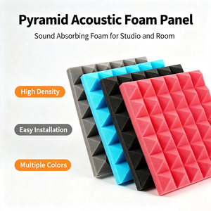 Panneau acoustique en mousse <span class=keywords><strong>de</strong></span> polyuréthane, <span class=keywords><strong>fibre</strong></span> absorbante du son, surface pyramidale, écologique, NRC 0.8, design moderne pour une utilisation multi-espaces - Product Image 6