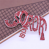Populaire Collège Association Animal Pin Femmes Robe Décoration Rouge Strass Couvert Grec Delta Éléphant Soror 1913 Broche